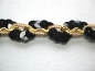 Preview: Paillettenband schwarz-gold